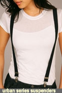 Holdup Suspenders now come in shorter and narrower models for women and teens.